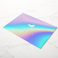 Holographic Rainbow | Unicorn Thank You Cards