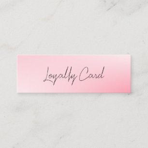 Holographic Signature Modern Pink Loyalty Card