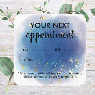 Holographic Signature Script Modern Glam Glitter Appointment Card