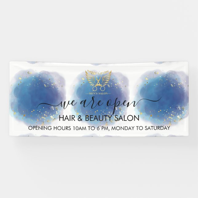 Holographic Signature Script Modern Glam Glitter Banner (Horizontal)