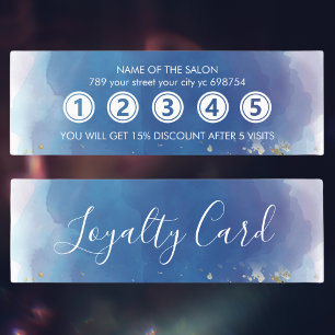 Holographic Signature Script Modern Glam Glitter Loyalty Card