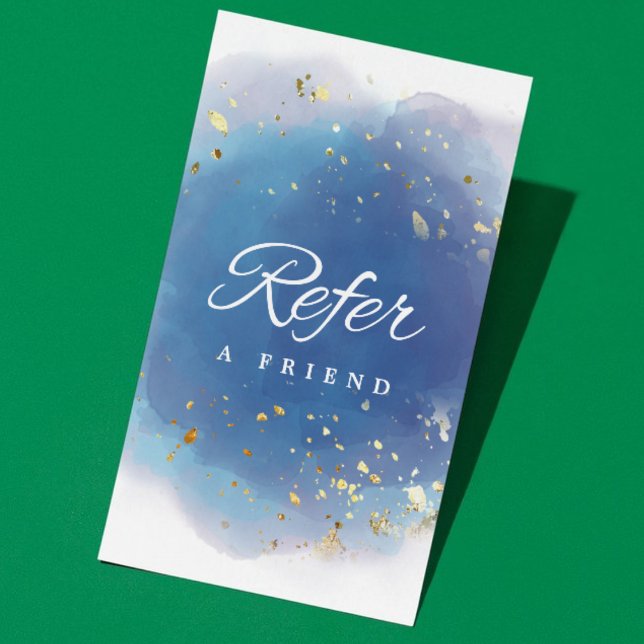 Holographic Signature Script Modern Glam Glitter Referral Card (Holographic Signature Script Modern Glam Glitter Referral Card
)