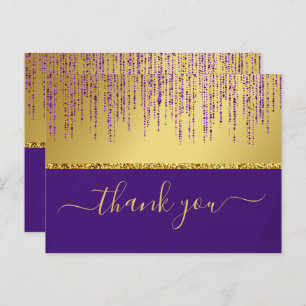 Holographic Signature Script Modern Gold Glitter Postcard