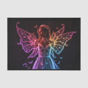 Holographic Silhouette of a Woman Tissue Paper