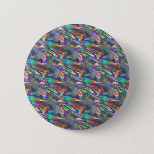 holographic silver 6 cm round badge