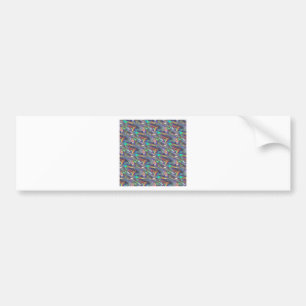 holographic silver bumper sticker