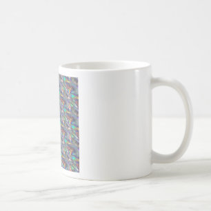 holographic silver coffee mug