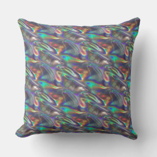holographic silver cushion
