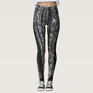 Holographic Silver Grey Tinsel Glam #1 #wall #art  Leggings