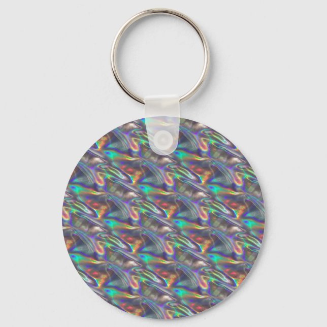 holographic silver key ring (Front)
