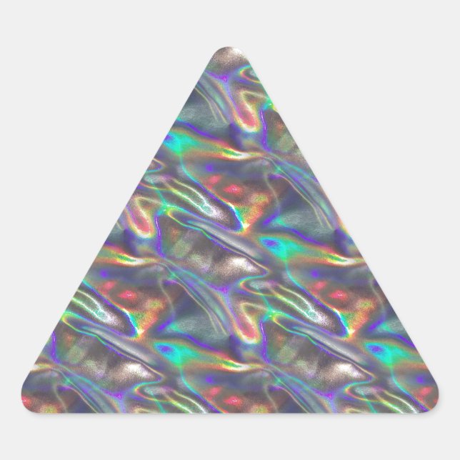 holographic silver triangle sticker (Front)