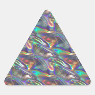 holographic silver triangle sticker