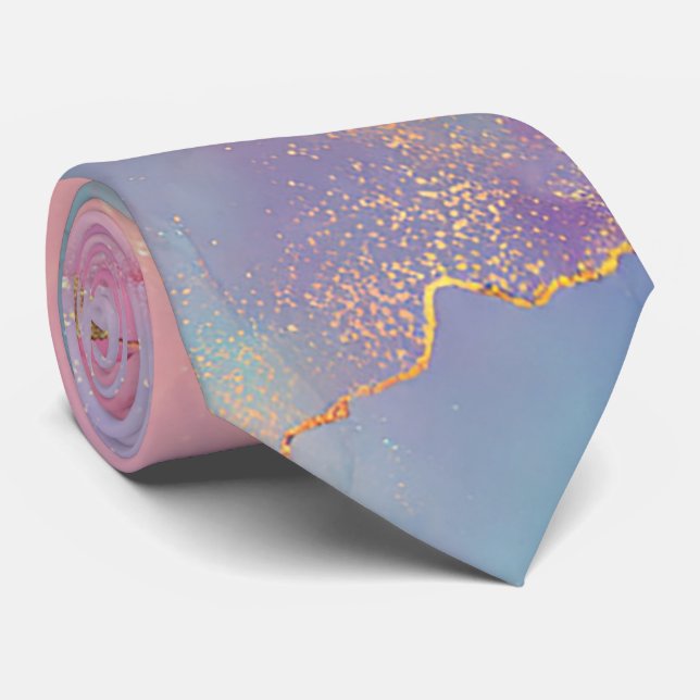 Holographic Sparkle Glitter  Tie (Rolled)