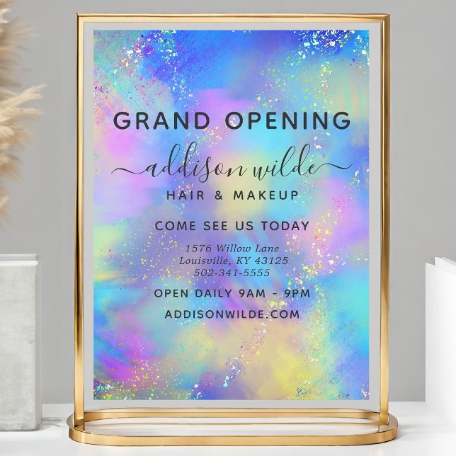 Holographic Sparkle Opal Iridescent Business Flyer (Creator Uploaded)