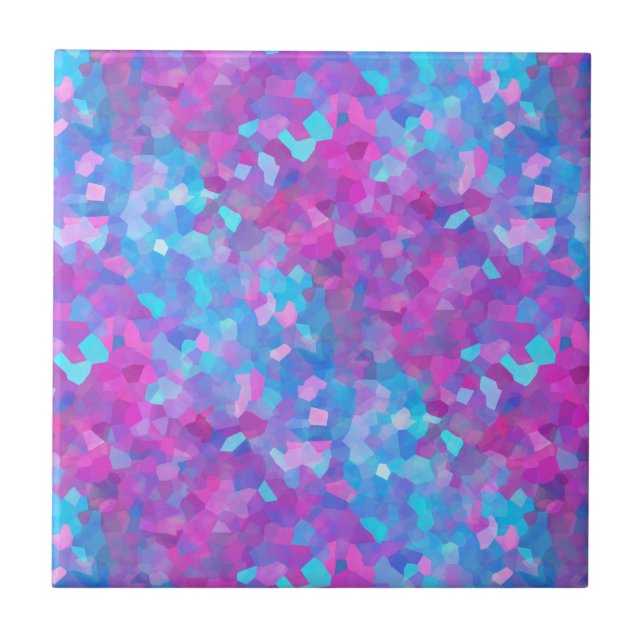 Holographic Sparkles Pattern Ceramic Tile (Front)