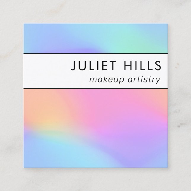 Holographic Square Business Card (Front)