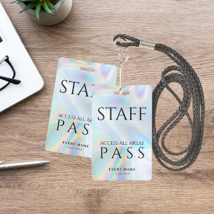 Holographic Staff All Access Pass Event ID Badge