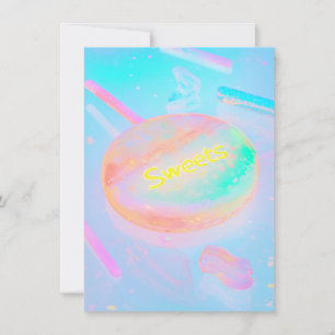 Holographic Sweets Candy Invitation
