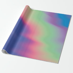 Holographic texture with colourful stains. Psyched Wrapping Paper