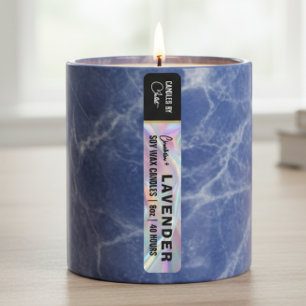Holographic Thin Candle Label