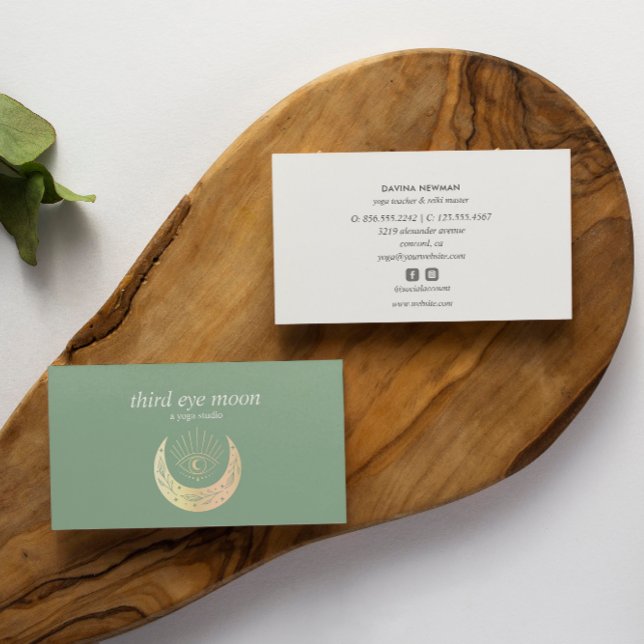 Holographic Third EYE Moon Yoga Spiritual Coach Bu Business Card (Creator Uploaded)