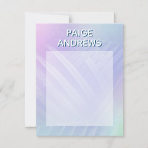 Holographic Tropical Leaves Card