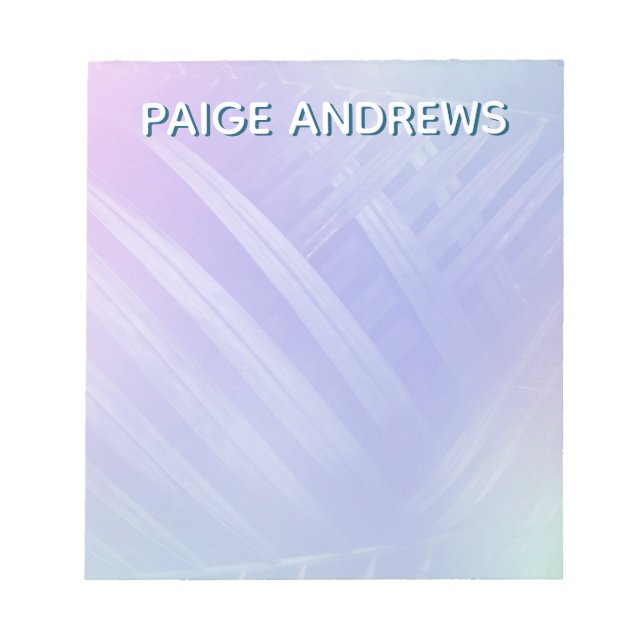 Holographic Tropical Leaves Notepad (Front)