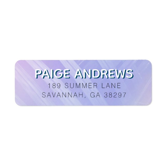 Holographic Tropical Leaves Return Address Label (Front)