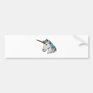 holographic unicorn bumper sticker