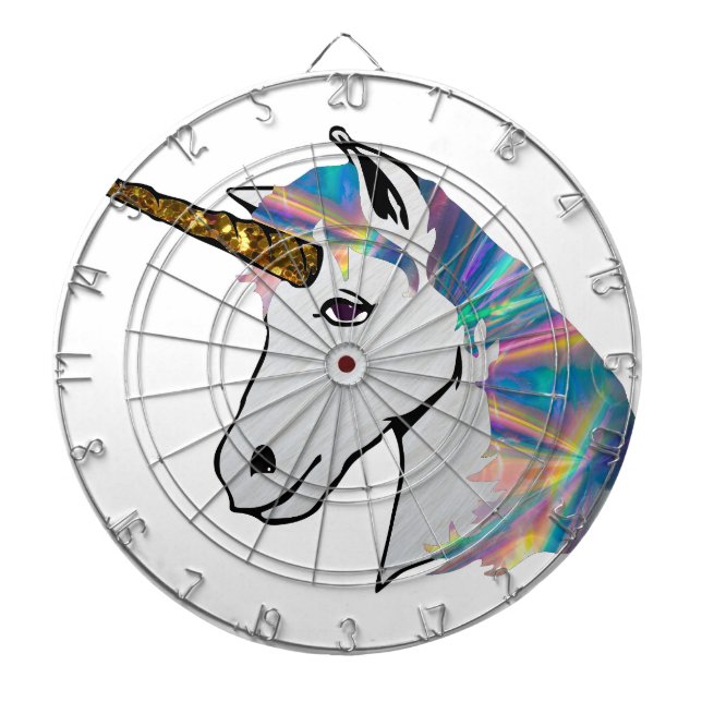 holographic unicorn dartboard (Front)