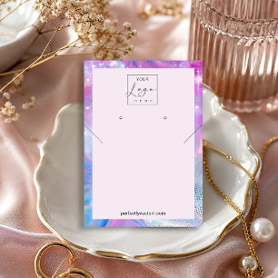 Holographic Unicorn Necklace Earrings Business Card