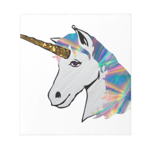 holographic unicorn notepad