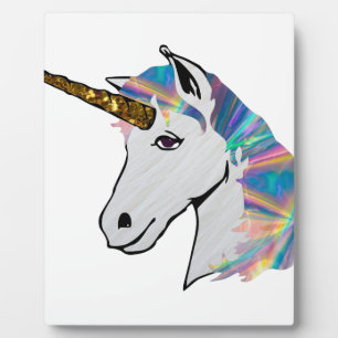 holographic unicorn plaque