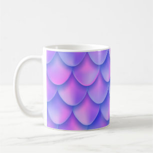 Holographic violet mermaid tail foil texture effec coffee mug