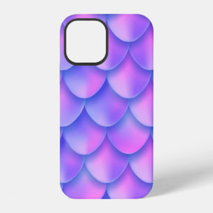 Holographic violet mermaid tail foil texture effec iPhone 12 case