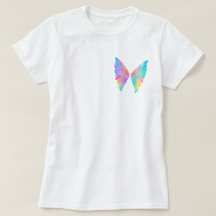 Holographic watercolor angel wings