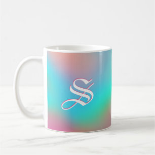 Holographic Wonderland Custom monogram and text Coffee Mug