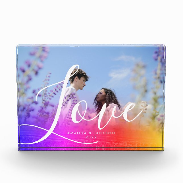 Holography Overlay Couple Photo Love Script (Front)