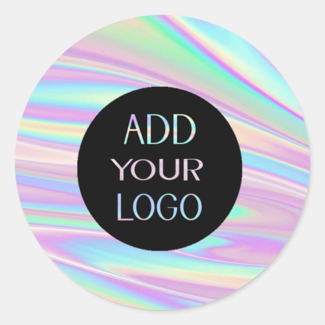 Holography Unicorn Classic Round Sticker (Front)