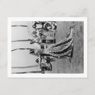 Holoku Hula Dancer with Band PhotographHawaii Postcard