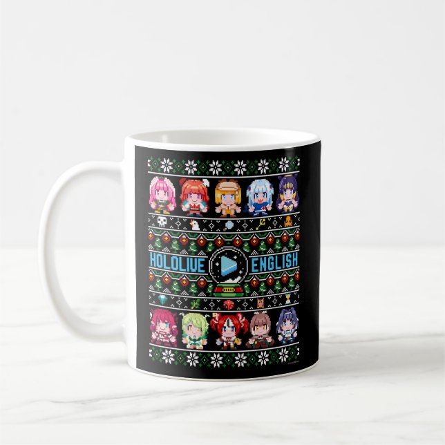 Hololive English Ugly Black Coffee Mug (Left)