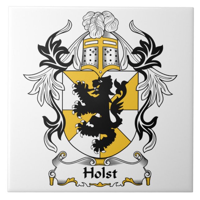 Holst Family Crest Ceramic Tile (Front)