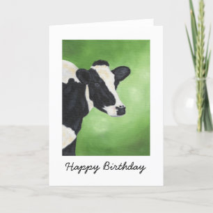 Holstein Cow Birthday Card