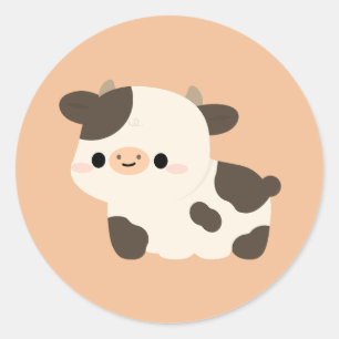 Holstein Cow Classic Round Sticker