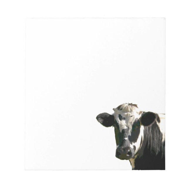 Holstein Cow Farm Animal Dairy Black & White Notepad (Front)