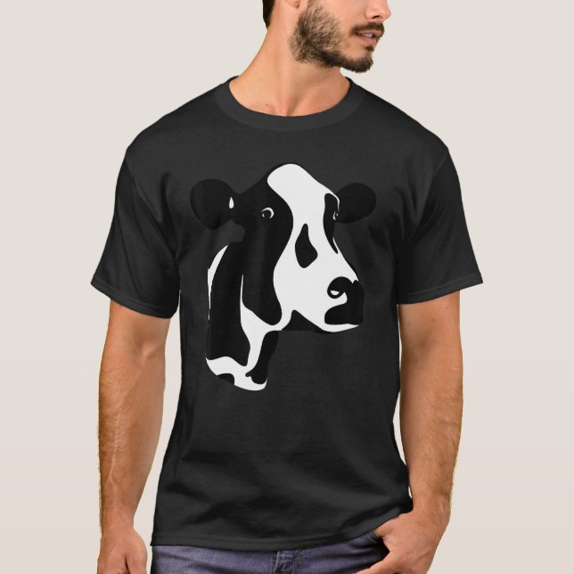 Holstein Cow Farmer T-Shirt (Front)