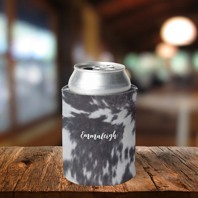 Holstein Cow Faux Leather Natural Look Can Cooler (Creator Uploaded)