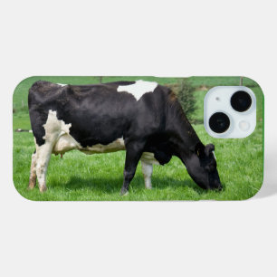 Holstein Cow Grazing in Pasture iPhone 15 Case