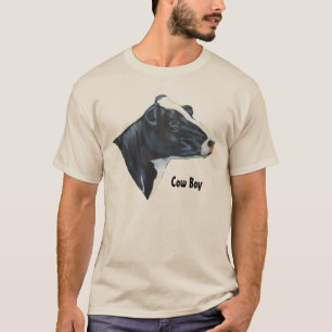 Holstein Cow Head: Painting: Cow Boy, Farmer T-Shirt