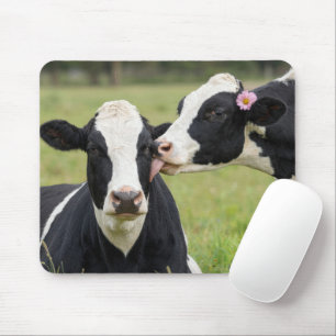 Holstein Cow Kiss Mouse Pad